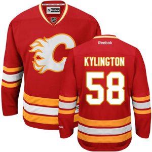 Dámské NHL Calgary Flames dresy 58 Oliver Kylington Authentic Červené Reebok Alternativní hokejové dresy