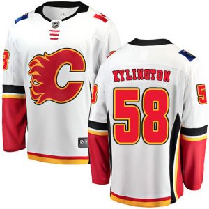 Dětské NHL Calgary Flames dresy 58 Oliver Kylington Breakaway Bílý Fanatics Branded Venkovní