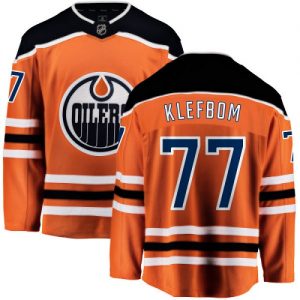 Pánské NHL Edmonton Oilers dresy 77 Oscar Klefbom Breakaway Oranžový Fanatics Branded Domácí