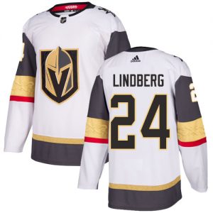 Dámské NHL Vegas Golden Knights dresy 24 Oscar Lindberg Authentic Bílý Adidas Venkovní
