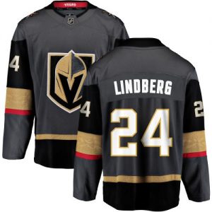 Dětské NHL Vegas Golden Knights dresy 24 Oscar Lindberg Breakaway Černá Fanatics Branded Domácí