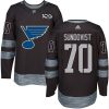 Pánské NHL St. Louis Blues dresy 70 Oskar Sundqvist Authentic Černá Adidas 1917 2017 100th Anniversary