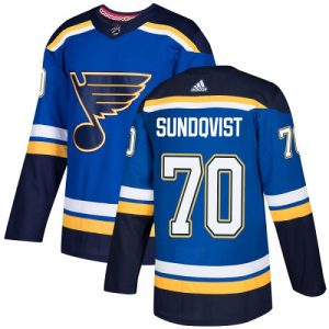 Pánské NHL St. Louis Blues dresy 70 Oskar Sundqvist Authentic královská modrá Adidas Domácí