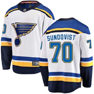 Pánské NHL St. Louis Blues dresy 70 Oskar Sundqvist Breakaway Bílý Fanatics Branded Venkovní