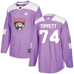 Pánské NHL Florida Panthers dresy 74 Owen Tippett Authentic Nachový Adidas Fights Cancer Practice