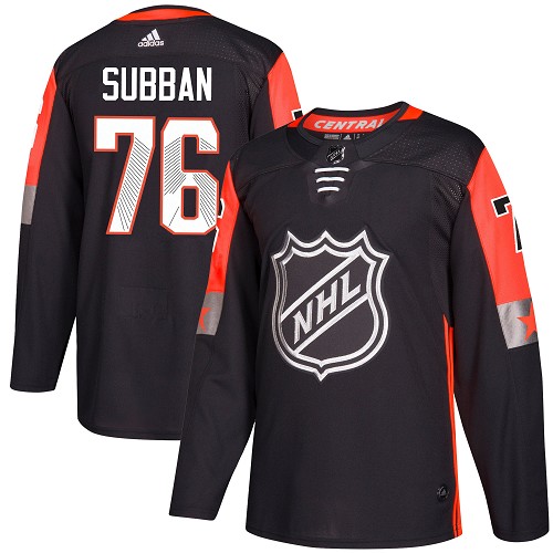 Pánské NHL Nashville Predators dresy 76 P.K Subban Authentic Černá Adidas 2018 All Star Central Division