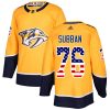 Pánské NHL Nashville Predators dresy 76 P.K Subban Authentic Zlato Adidas USA Flag Fashion