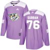 Pánské NHL Nashville Predators dresy 76 P.K Subban Authentic Nachový Adidas Fights Cancer Practice