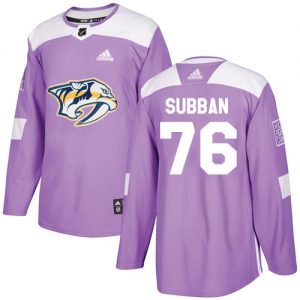 Pánské NHL Nashville Predators dresy 76 P.K Subban Authentic Nachový Adidas Fights Cancer Practice