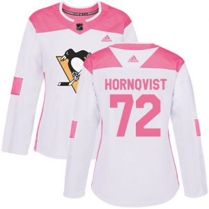 Dámské NHL Pittsburgh Penguins dresy 72 Patric Hornqvist Authentic Bílý Růžový Adidas Fashion