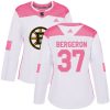 Dámské NHL Boston Bruins dresy Patrice Bergeron 37 Authentic Bílý Růžový Adidas Fashion