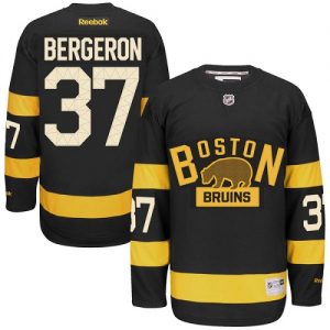 Dětské NHL Boston Bruins dresy Patrice Bergeron 37 Authentic Černá Reebok Winter Classic hokejové dresy