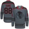 Pánské NHL Chicago Blackhawks dresy 88 Patrick Kane Authentic Charcoal Reebok Cross Check Fashion