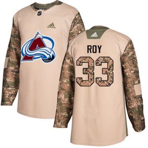 Pánské NHL Colorado Avalanche dresy 33 Patrick Roy Authentic Camo Adidas Veterans Day Practice