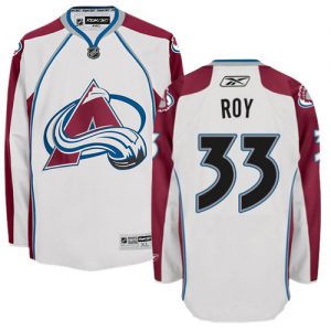Pánské NHL Colorado Avalanche dresy 33 Patrick Roy Authentic Bílý Reebok Venkovní hokejové dresy