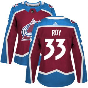 Dámské NHL Colorado Avalanche dresy 33 Patrick Roy Authentic Burgundy Červené Adidas Domácí