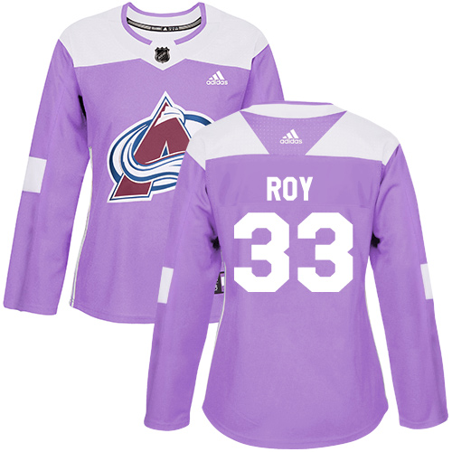 Dámské NHL Colorado Avalanche dresy 33 Patrick Roy Authentic Nachový Adidas Fights Cancer Practice