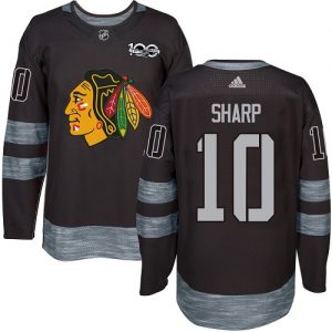 Pánské NHL Chicago Blackhawks dresy 10 Patrick Sharp Authentic Černá Adidas 1917 2017 100th Anniversary