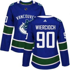Dámské NHL Vancouver Canucks dresy 90 Patrick Wiercioch Authentic modrá Adidas Domácí