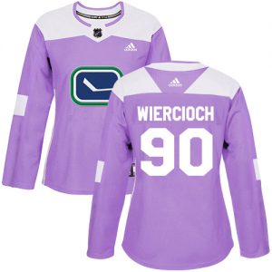 Dámské NHL Vancouver Canucks dresy 90 Patrick Wiercioch Authentic Nachový Adidas Fights Cancer Practice