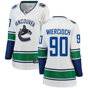 Dámské NHL Vancouver Canucks dresy 90 Patrick Wiercioch Breakaway Bílý Fanatics Branded Venkovní