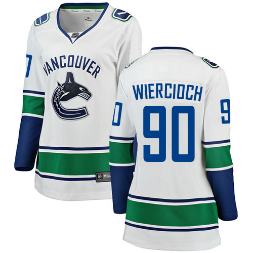 Dámské NHL Vancouver Canucks dresy 90 Patrick Wiercioch Breakaway Bílý Fanatics Branded Venkovní