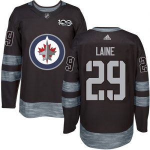 Pánské NHL Winnipeg Jets dresy 29 Patrik Laine Authentic Černá Adidas 1917 2017 100th Anniversary