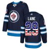 Pánské NHL Winnipeg Jets dresy 29 Patrik Laine Authentic Námořnická modrá Adidas USA Flag Fashion
