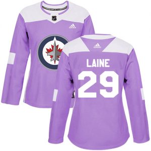 Dámské NHL Winnipeg Jets dresy 29 Patrik Laine Authentic Nachový Adidas Fights Cancer Practice