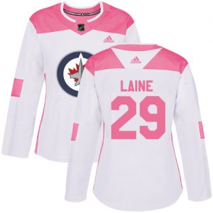 Dámské NHL Winnipeg Jets dresy 29 Patrik Laine Authentic Bílý Růžový Adidas Fashion