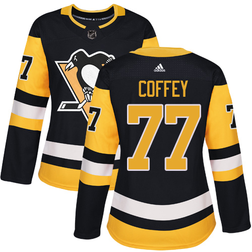 Dámské NHL Pittsburgh Penguins dresy 77 Paul Coffey Authentic Černá Adidas Domácí