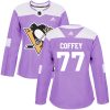 Dámské NHL Pittsburgh Penguins dresy 77 Paul Coffey Authentic Nachový Adidas Fights Cancer Practice