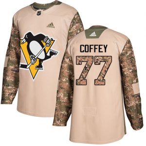 Dětské NHL Pittsburgh Penguins dresy 77 Paul Coffey Authentic Camo Adidas Veterans Day Practice