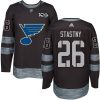 Pánské NHL St. Louis Blues dresy 26 Paul Stastny Authentic Černá Adidas 1917 2017 100th Anniversary