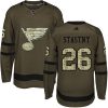Dětské NHL St. Louis Blues dresy 26 Paul Stastny Authentic Zelená Adidas Salute to Service