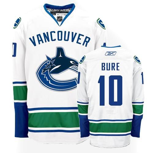 Pánské NHL Vancouver Canucks dresy 10 Pavel Bure Authentic Bílý Reebok Venkovní hokejové dresy