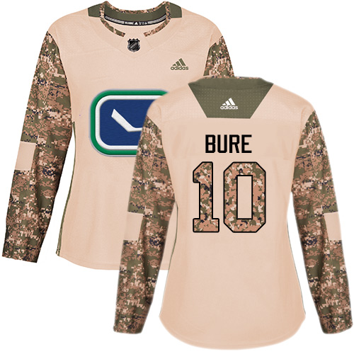 Dámské NHL Vancouver Canucks dresy 10 Pavel Bure Authentic Camo Adidas Veterans Day Practice