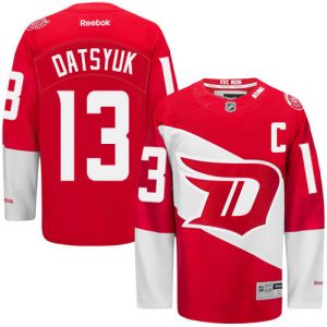 Pánské NHL Detroit Red Wings dresy 13 Pavel Datsyuk Authentic Červené Reebok 2016 Stadium Series