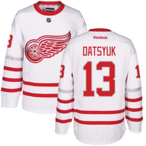 Pánské NHL Detroit Red Wings dresy 13 Pavel Datsyuk Authentic Bílý Reebok 2017 Centennial Classic