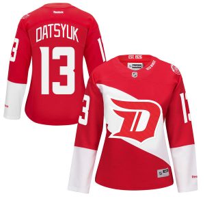 Dámské NHL Detroit Red Wings dresy 13 Pavel Datsyuk Authentic Červené Reebok 2016 Stadium Series