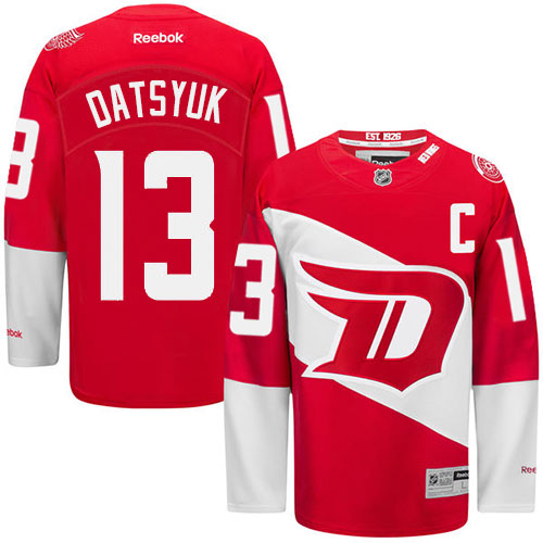 Dětské NHL Detroit Red Wings dresy 13 Pavel Datsyuk Authentic Červené Reebok 2016 Stadium Series