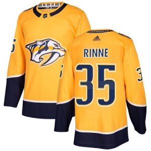 Pánské NHL Nashville Predators dresy 35 Pekka Rinne Authentic Zlato Adidas Domácí