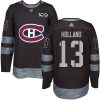 Pánské NHL Montreal Canadiens dresy 13 Peter Holland Authentic Černá Adidas 1917 2017 100th Anniversary