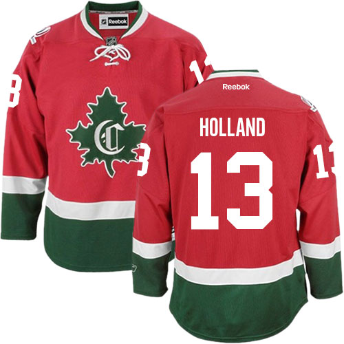 Pánské NHL Montreal Canadiens dresy 13 Peter Holland Authentic Červené Reebok Alternativní New CD