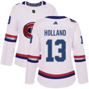 Dámské NHL Montreal Canadiens dresy 13 Peter Holland Authentic Bílý Adidas 2017 100 Classic