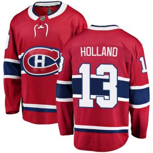 Pánské NHL Montreal Canadiens dresy 13 Peter Holland Breakaway Červené Fanatics Branded Domácí