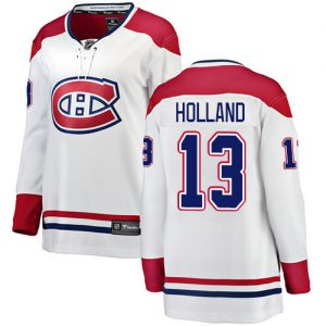 Dámské NHL Montreal Canadiens dresy 13 Peter Holland Breakaway Bílý Fanatics Branded Venkovní