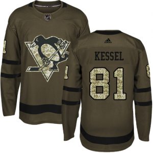 Pánské NHL Pittsburgh Penguins dresy 81 Phil Kessel Authentic Zelená Adidas Salute to Service