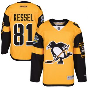 Dětské NHL Pittsburgh Penguins dresy 81 Phil Kessel Authentic Zlato Reebok 2017 Stadium Series