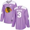 Dětské NHL Chicago Blackhawks dresy 3 Pierre Pilote Authentic Nachový Adidas Fights Cancer Practice